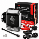 REEG Jump Starter Air Pump 2in1 – urządzenie, pudełko i komplet akcesoriów