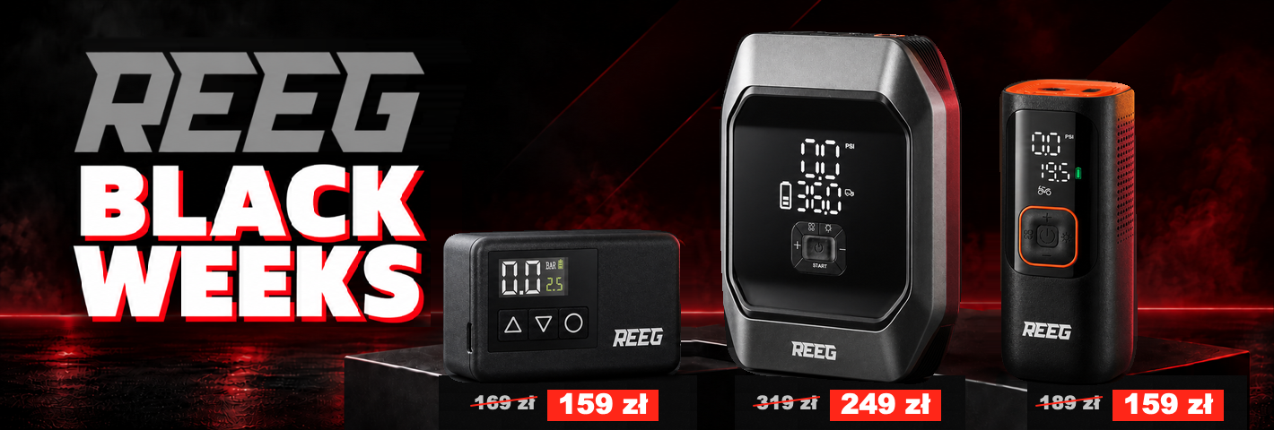 REEG Black Weeks — pompki elektryczne w cenach 159 zł, 249 zł i 159 zł. Sprawdź promocje Black Friday.